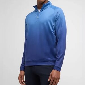 Peter Millar Crown Sport Perth Blue Ombré Performance Quarter-Zip pullover XL